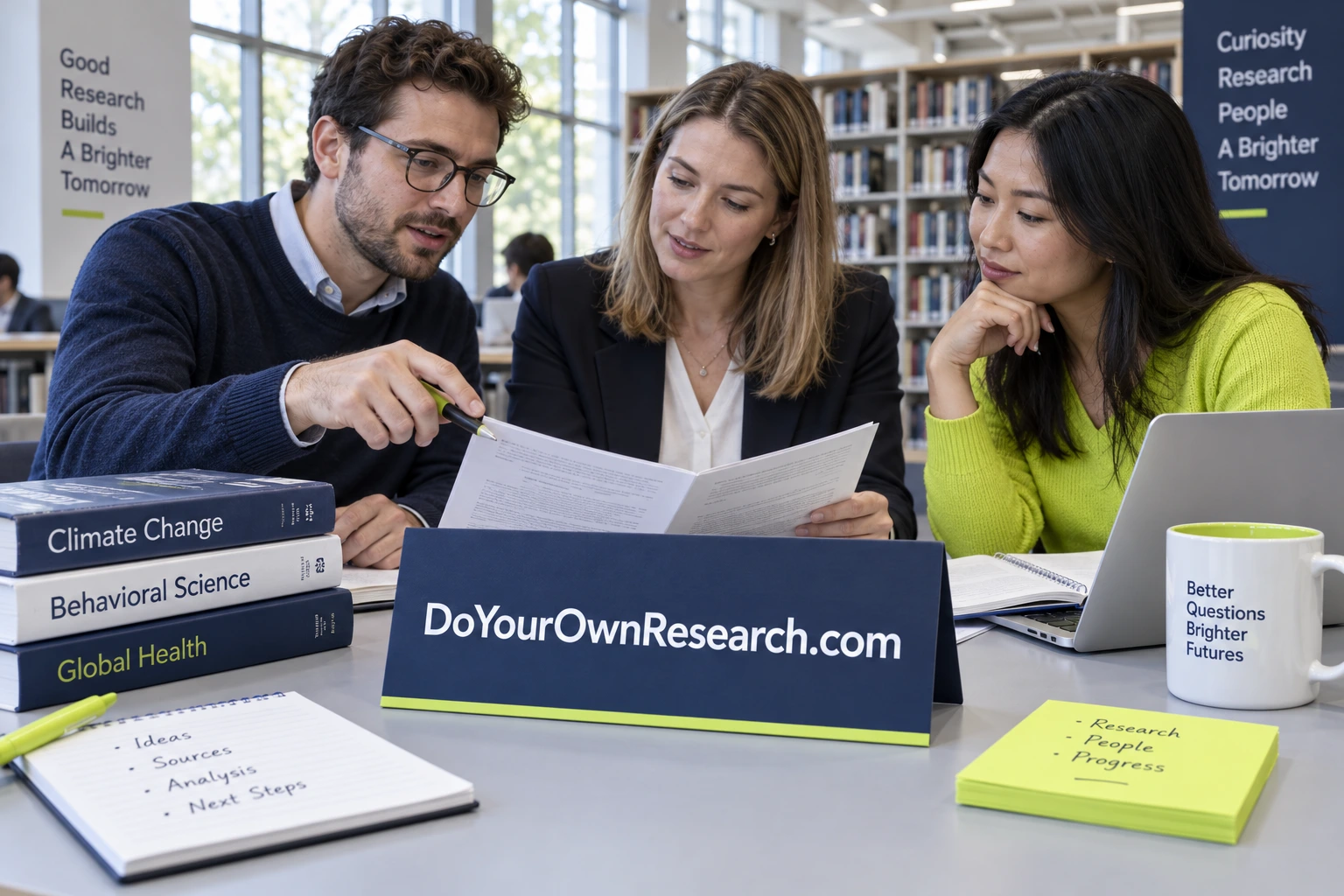 A collaborative research workspace for DoYourOwnResearch.com